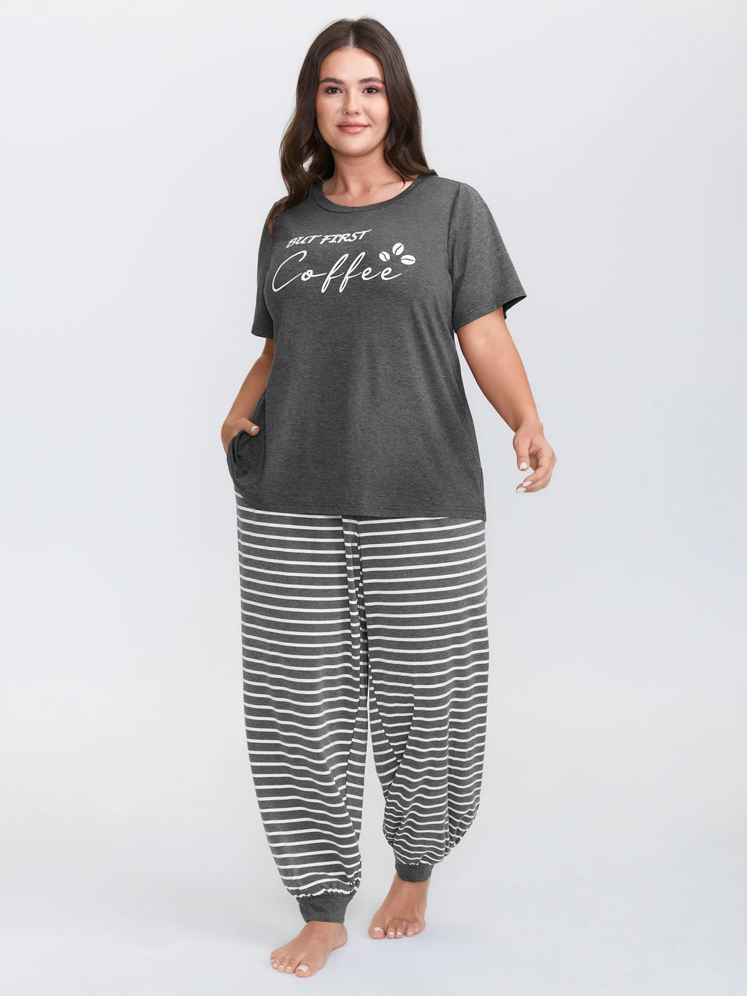 Supersoft Stripes Printed Lounge Set | Bloomchic
