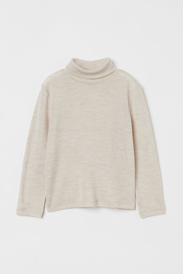 Wool jersey polo-neck top | H&M (UK, MY, IN, SG, PH, TW, HK)