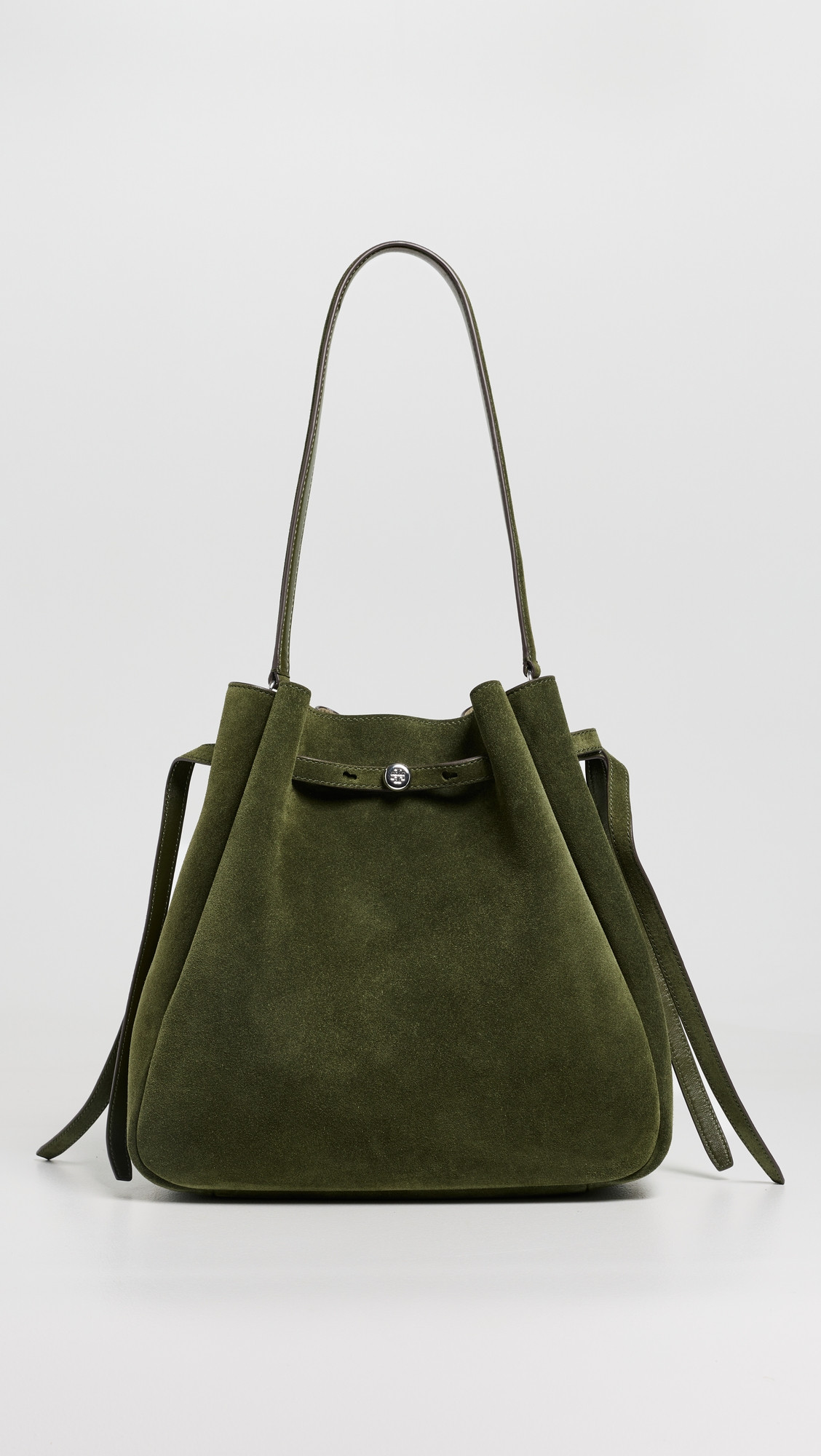 Tory Burch Romy Suede Large Bucket Bag Leccio One Size | Shopbop
