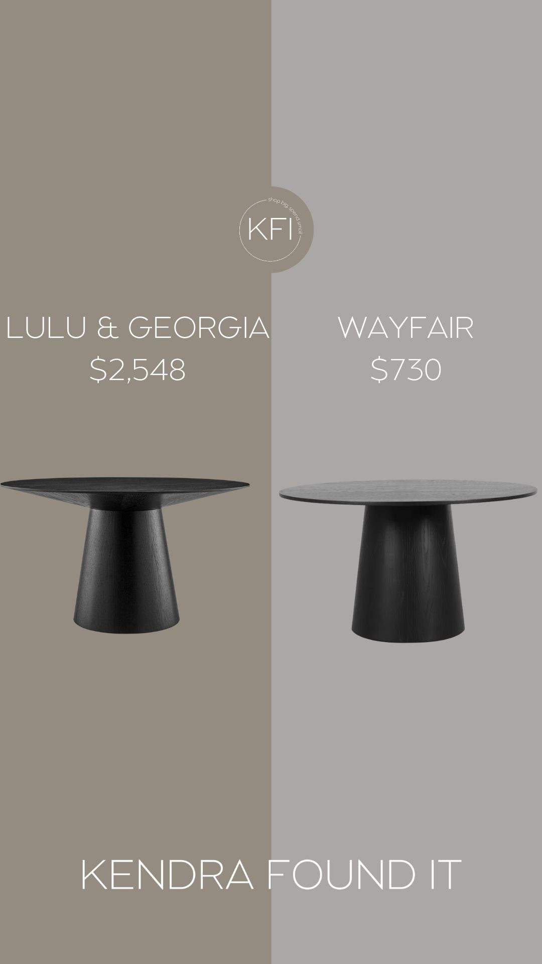 If you’ve had your eye on the Lulu and Georgia Barra Round Dining Table but couldn’t justify the $2,548 price tag—this is the dupe you’ve been waiting for. I found a nearly identical option for just $730, and it brings the same elevated, sculptural look without the luxury markup.

This Lulu and Georgia Barra Round Dining Table dupe has that sleek, black wood pedestal base and timeless round shape that works beautifully in a modern organic dining space. Whether you’re decorating your dining room from scratch or upgrading your space little by little, this table proves you can get the look for less.

If you’re decorating on a budget, furnishing your first home, or just trying to spend intentionally—this is exactly the kind of high-end style without the high-end price I love to share. Stylish, functional, and affordable? That’s what I call a smart investment. 

 #LTKHome #LTKSaleAlert