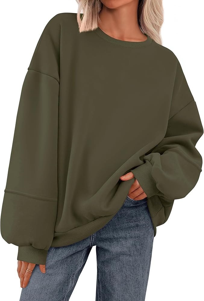 PRETTYGARDEN Oversized Sweatshirt for Women Fall Long Sleeve Crewneck Fleece Loose Fit Casual Pul... | Amazon (US)