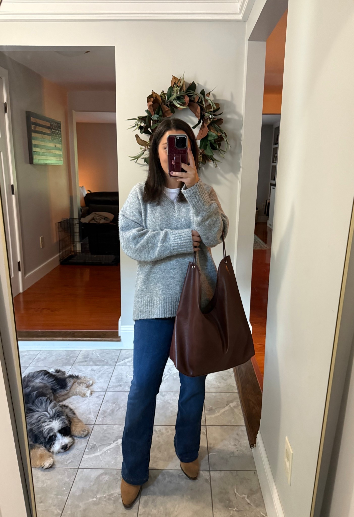 Favorite sweaters on sale - wearing size xs. 

Winter sweaters, oversized sweaters, winter outfit, dad sweater, petite, casual outfit, mom outfit, bootcut jeans 

#LTKootd #LTKSeasonal #LTKPetite