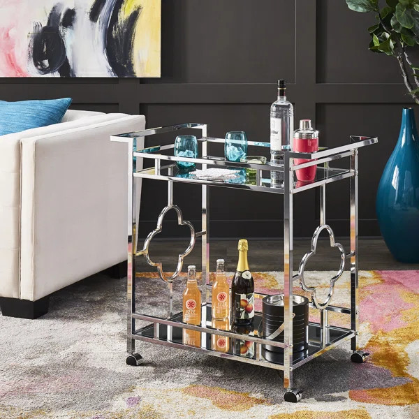 Solmaz Floral Bar Cart | Wayfair North America