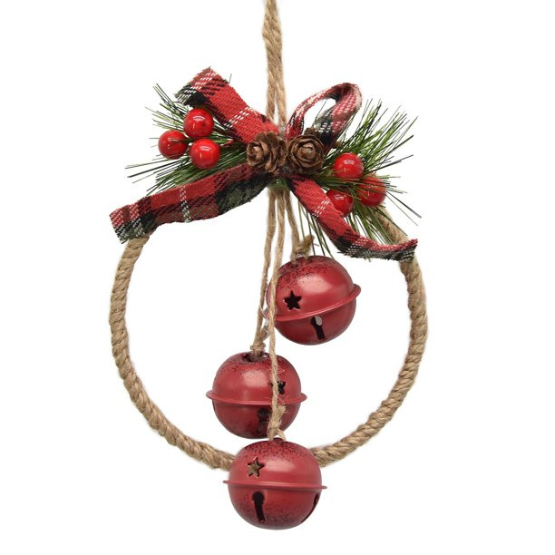Holiday Time Wreath with Red Bells Ornament | Walmart (US)