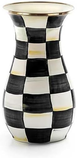 MACKENZIE-CHILDS Tall Enamel Vase, Unique Flower Vase, Decorative Table Decor for Living Room, Bl... | Amazon (US)