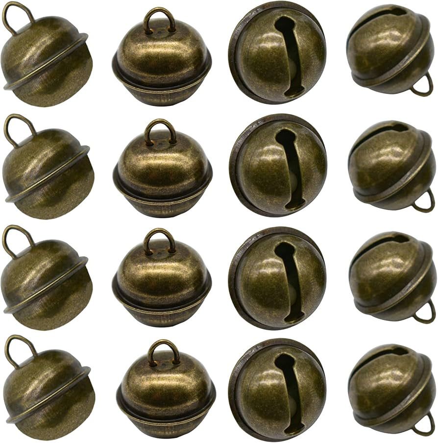 Maydahui 20PCS Vintage Jingle Bell 1 Inches Antique Decorative Tone Copper Bell for Pet Dog Cat P... | Amazon (US)