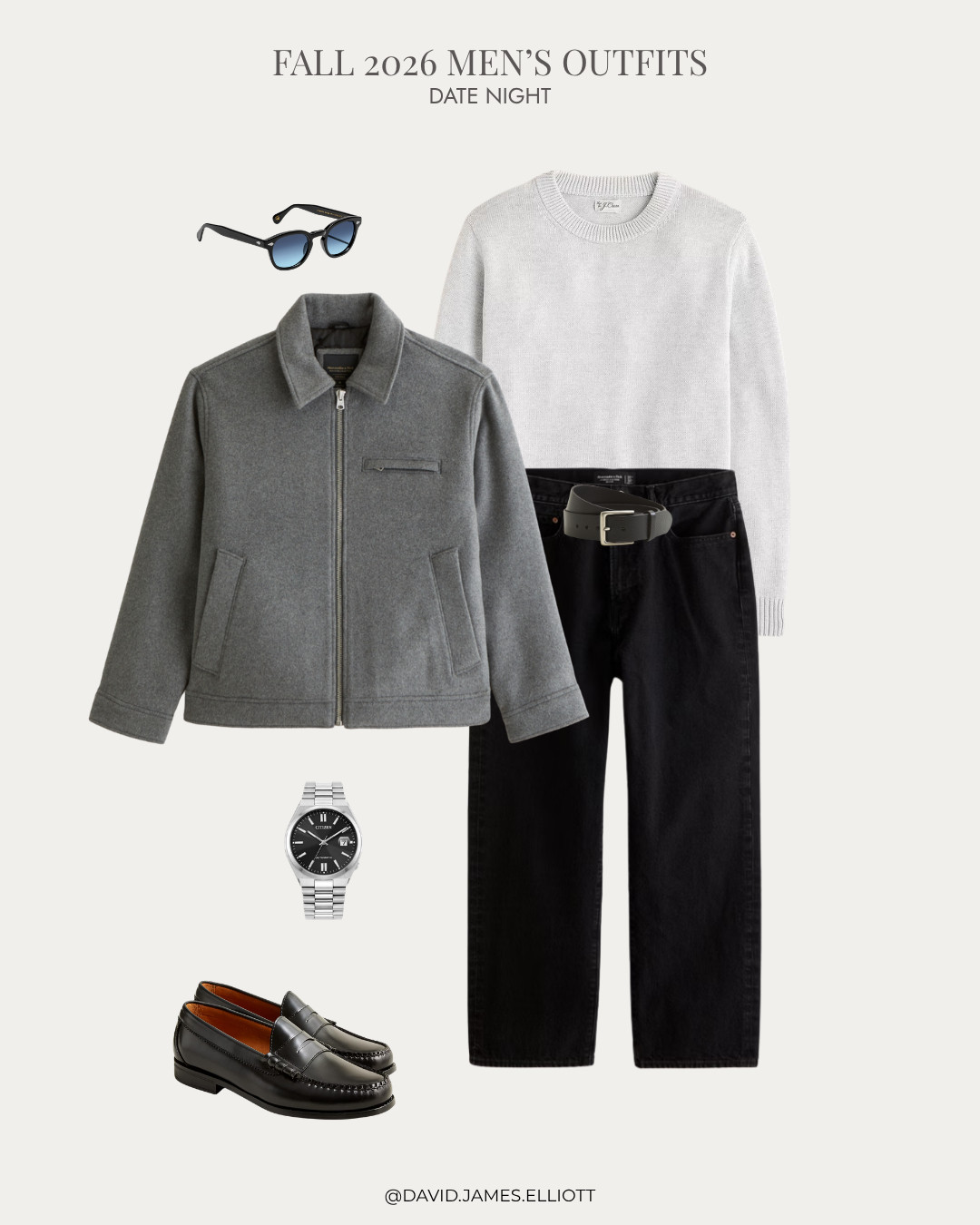 Tonal grey date night outfit for fall 2026 

 #LTKMens