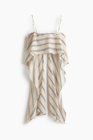 H & M - Layered Crop Top - Cream/Striped | H&M (US + CA)