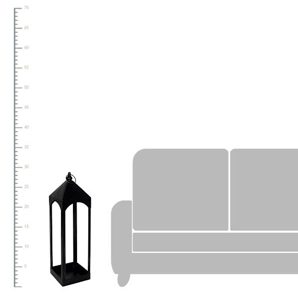 Oversized Black Metal Floor Lantern, Medium | At Home