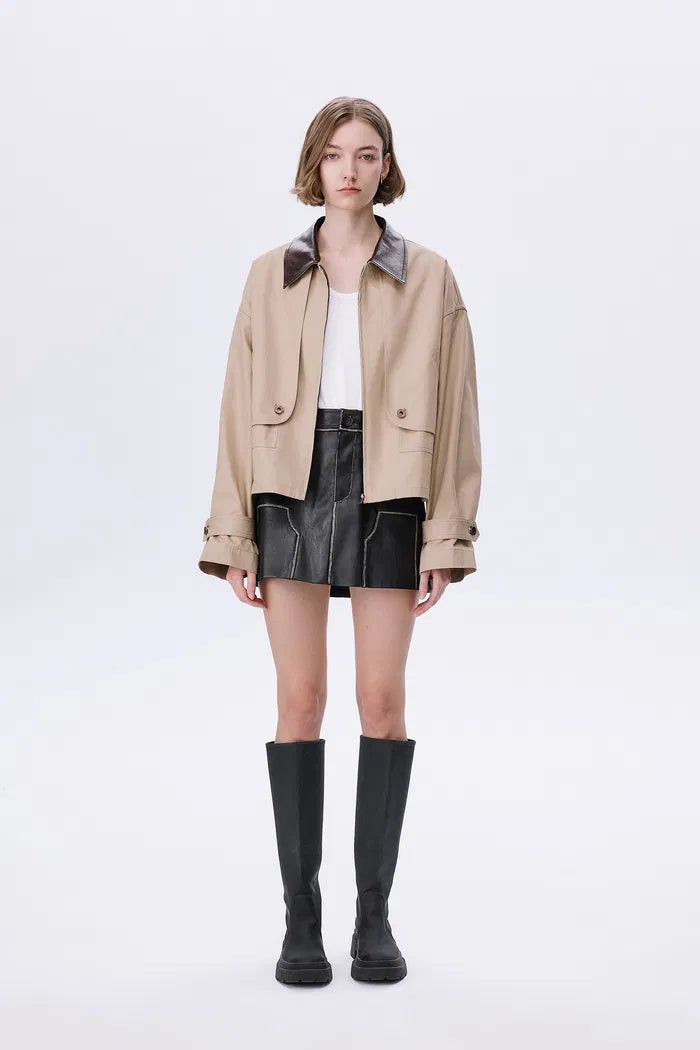 Dnipro Oversized Lightweight Utility Jacket in Cotton Twill | Fabrique