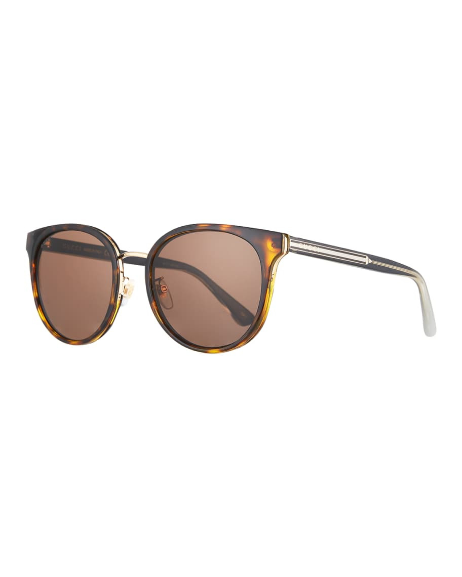 Gucci Round Acetate Sunglasses | Neiman Marcus