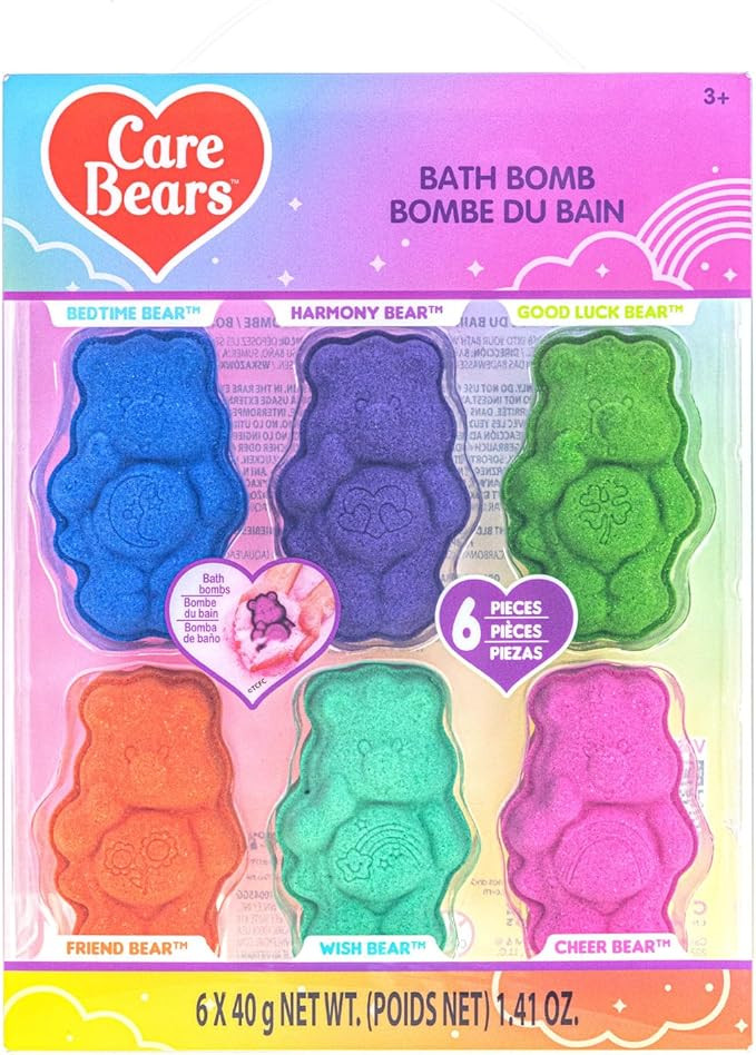 Care Bears 6 Pack Bubblegum Scented Bath Bombs - Ages 3+ Character Molded Bath Bombs – Fun & Br... | Amazon (US)