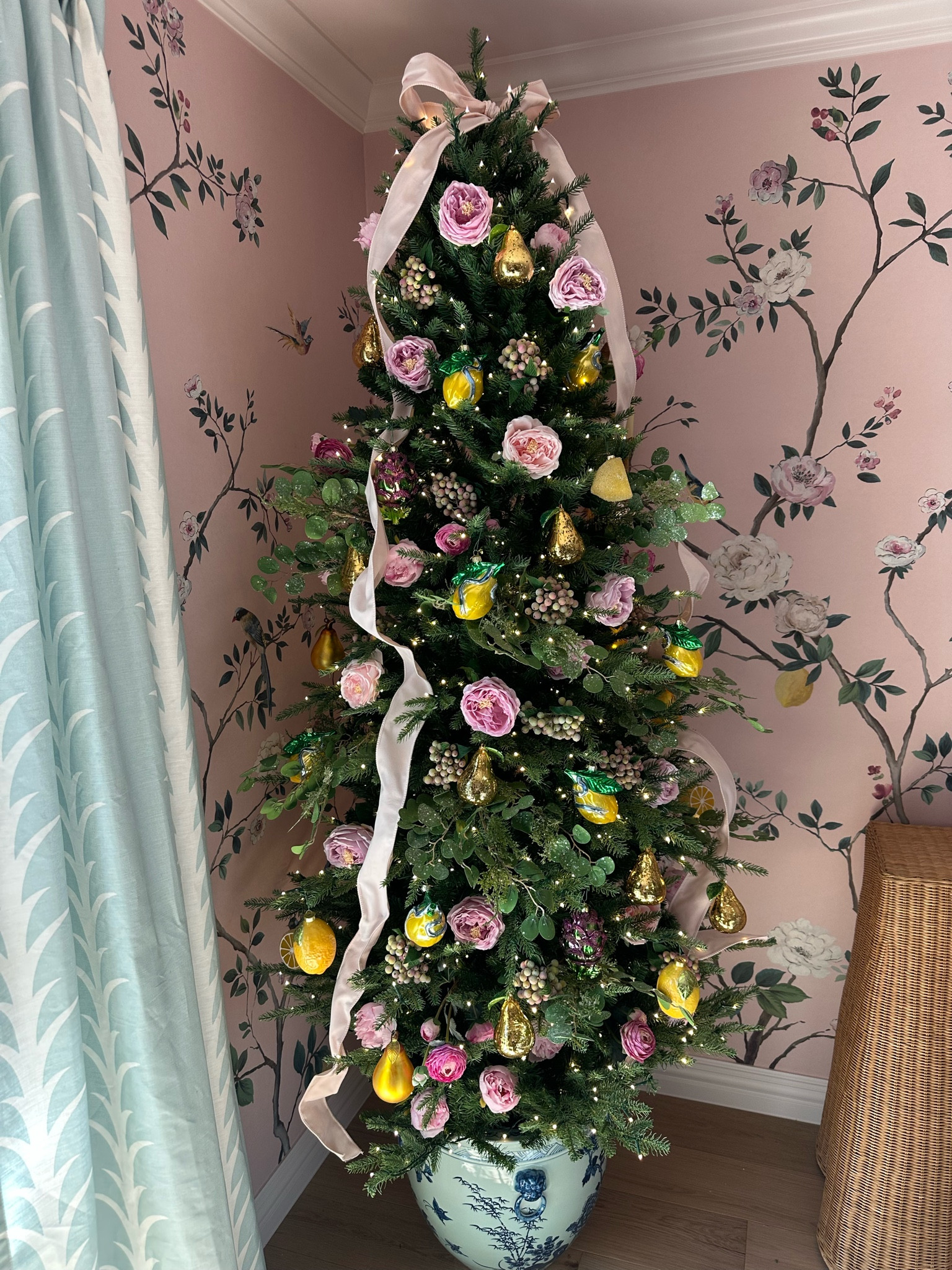 Botanical floral Christmas tree