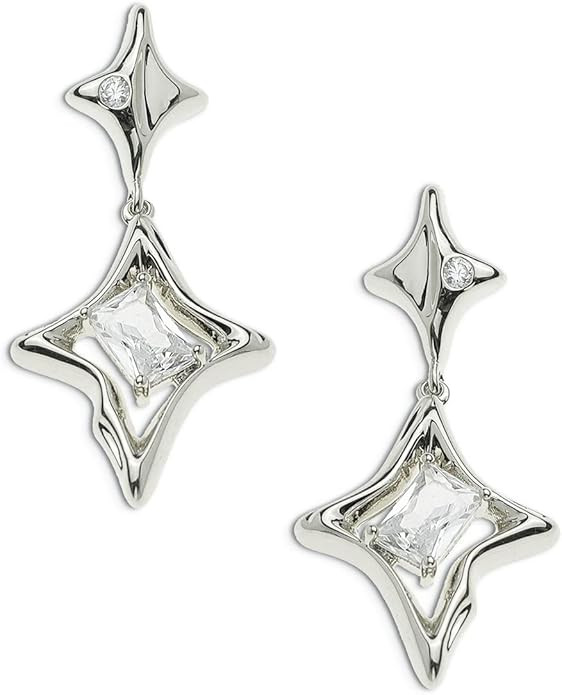 Sonateomber Star Drop Dangle Earrings for Women Trendy Unique Sparkly Rhinestone Stud Fashion Jew... | Amazon (US)