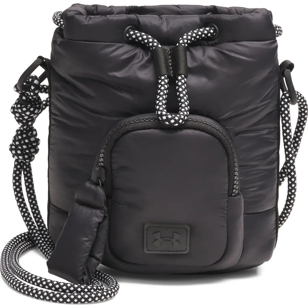 Under Armour UA Studio Water Resistant Puffer Bucket Bag in Black /Black /Black at Nordstrom | Nordstrom