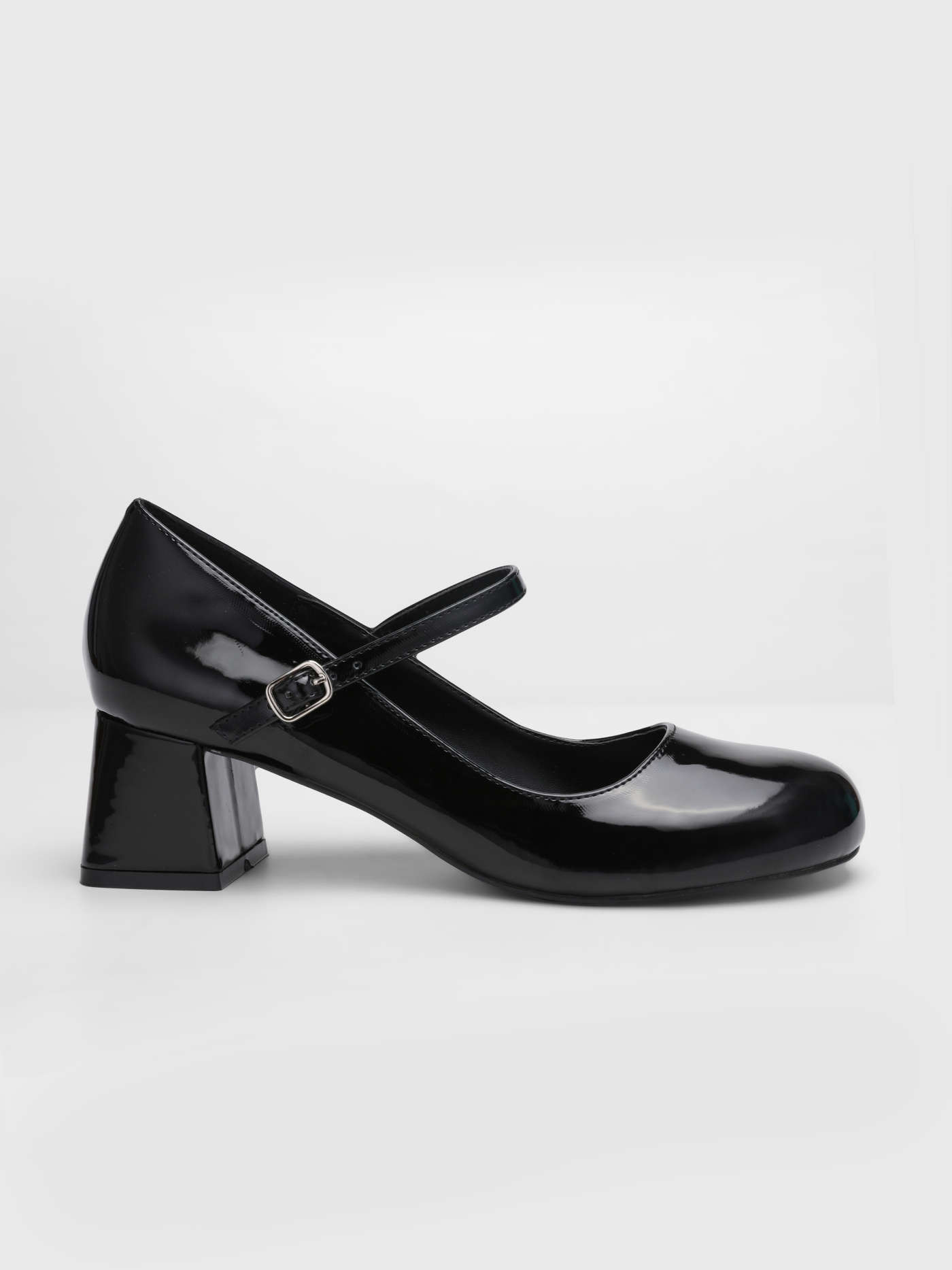 Lackleder Chunky Heeled Mary Jane Schuhe | Cider
