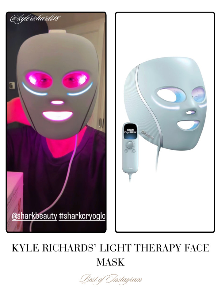 Kyle Richards' Light Therapy Face Mask 📸 + Info: @kylerichards18 

 