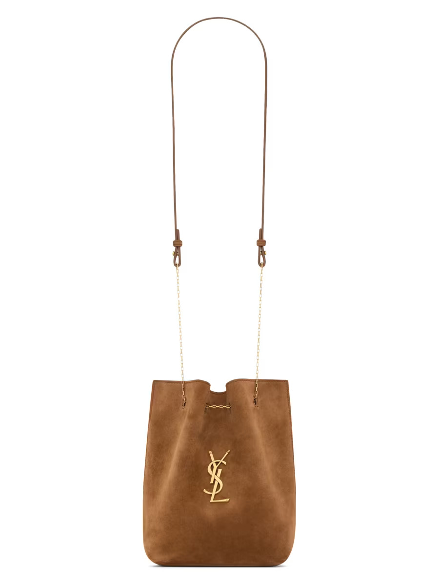 Saint Laurent Pochon in Suede | Saks Fifth Avenue | Saks Fifth Avenue