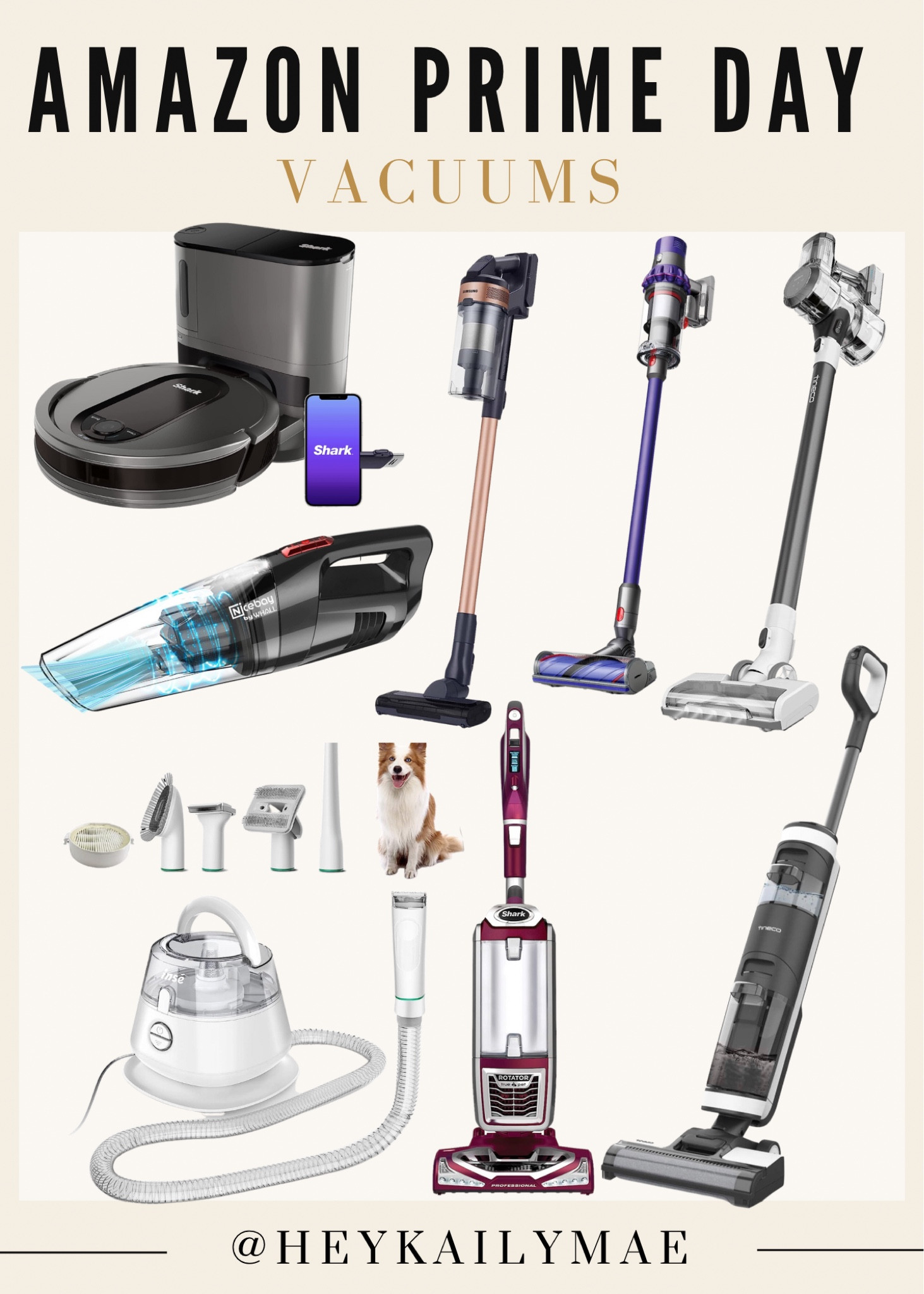 Whall Handheld Vacuum Cordless, Dry Wet Hand Vacuum Cleaner 8500 Pa Suction