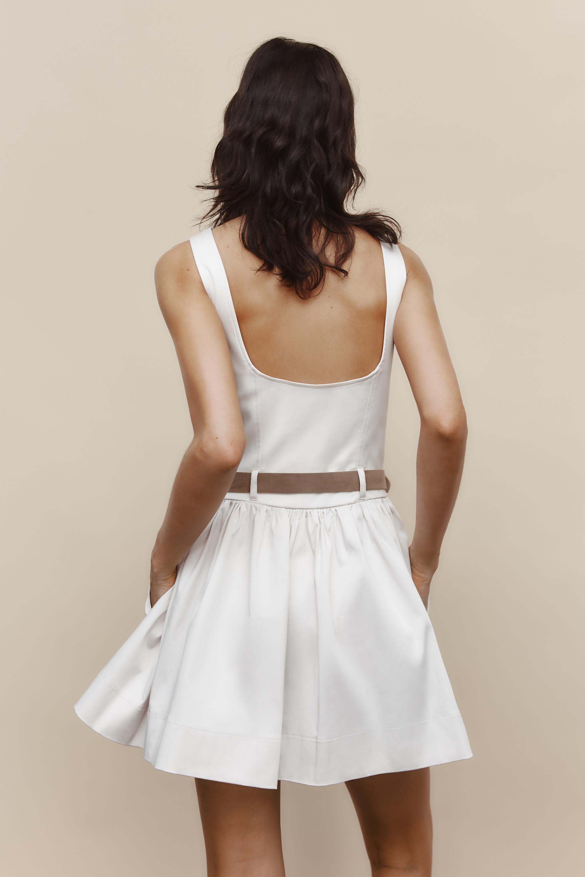 FITTED BELTED SHORT DRESS | Zara US