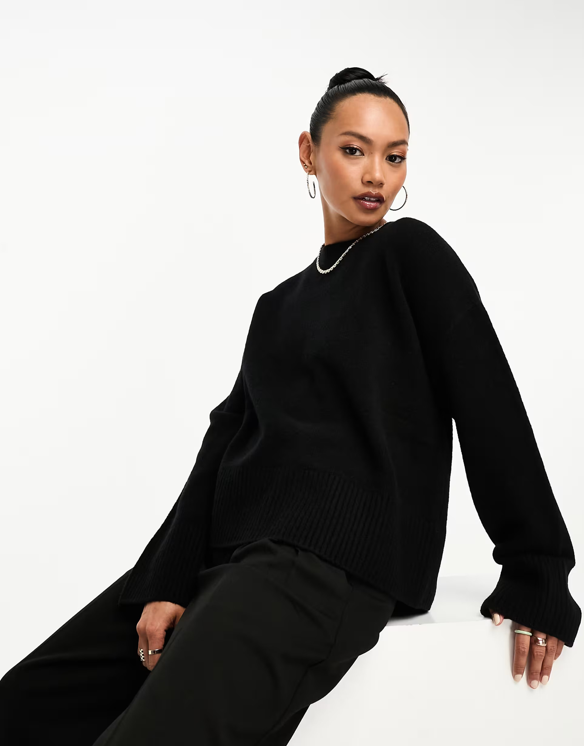 & Other Stories crew neck sweater in black | ASOS (Global)