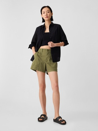 4" High Rise Easy Utility Shorts | Gap Factory