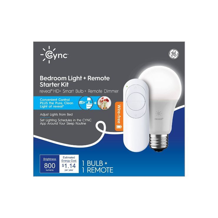 GE CYNC Reveal Smart Light Bulb with Smart Dimmer Remote Bundle | Target