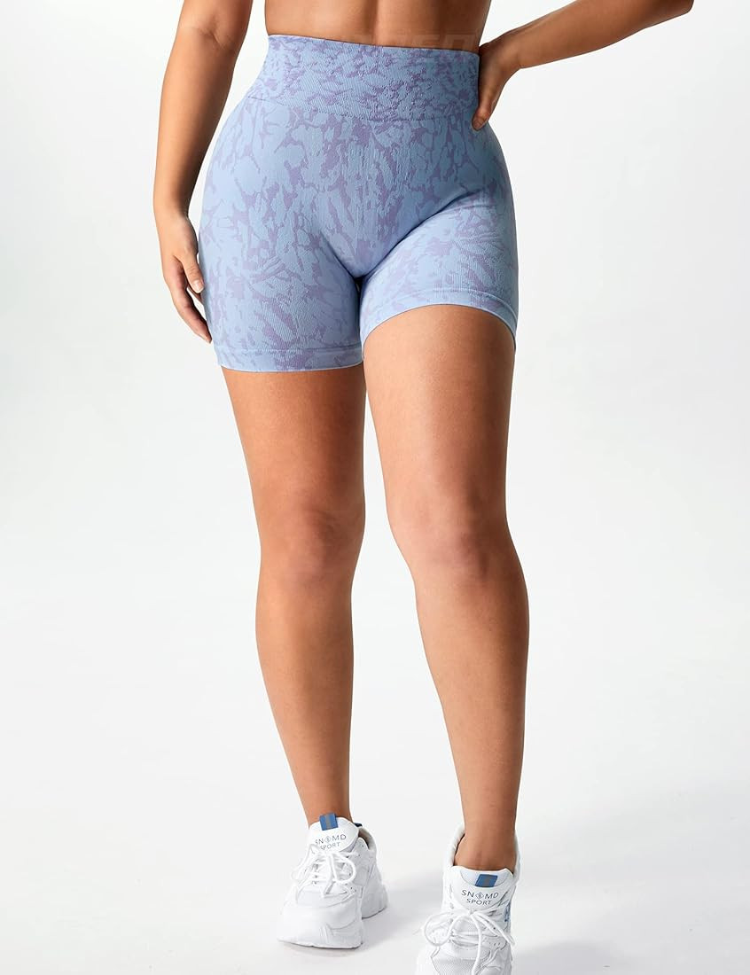 YEOREO Women Seamless Camo Shorts High Waisted Gym Yoga Workout | Amazon (US)