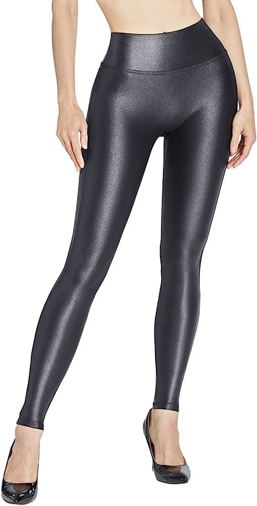 FeelinGirl Leather Pants for Women Faux Leather Leggings High Waist Plus Size | Amazon (US)