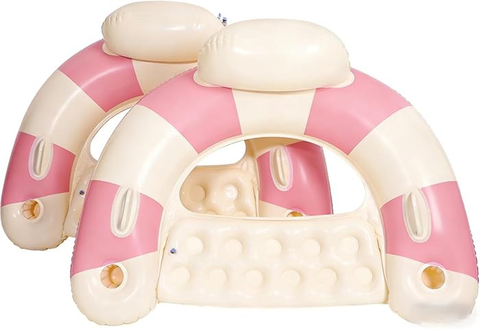 2 pcs Inflatable Pool Float Chair - 43" Pool Floaties Chair Floats Loungers for Swimming Pools Fl... | Amazon (US)
