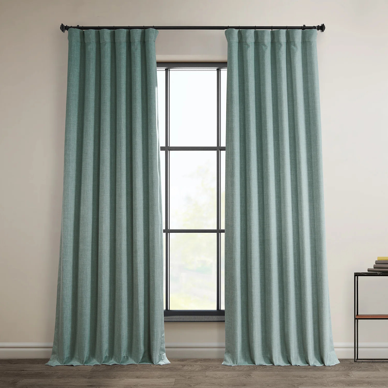 Ottis Textured Faux Linen Rod Pocket Room Darkening Curtains for Bedroom & Living Room Curtains -... | Wayfair North America