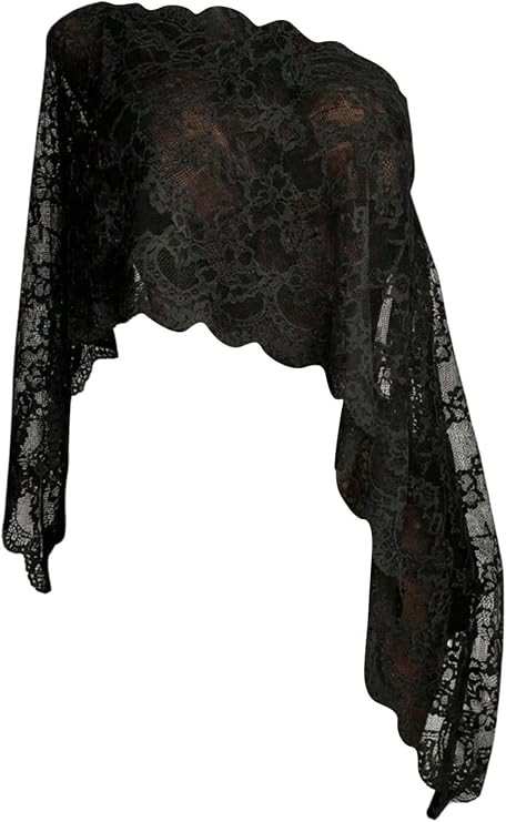 WDIRARA Women's Lace Off the Shoulder Poncho Cape Tops | Floral, Sheer, Asymmetrical, Crop Tops | Amazon (US)