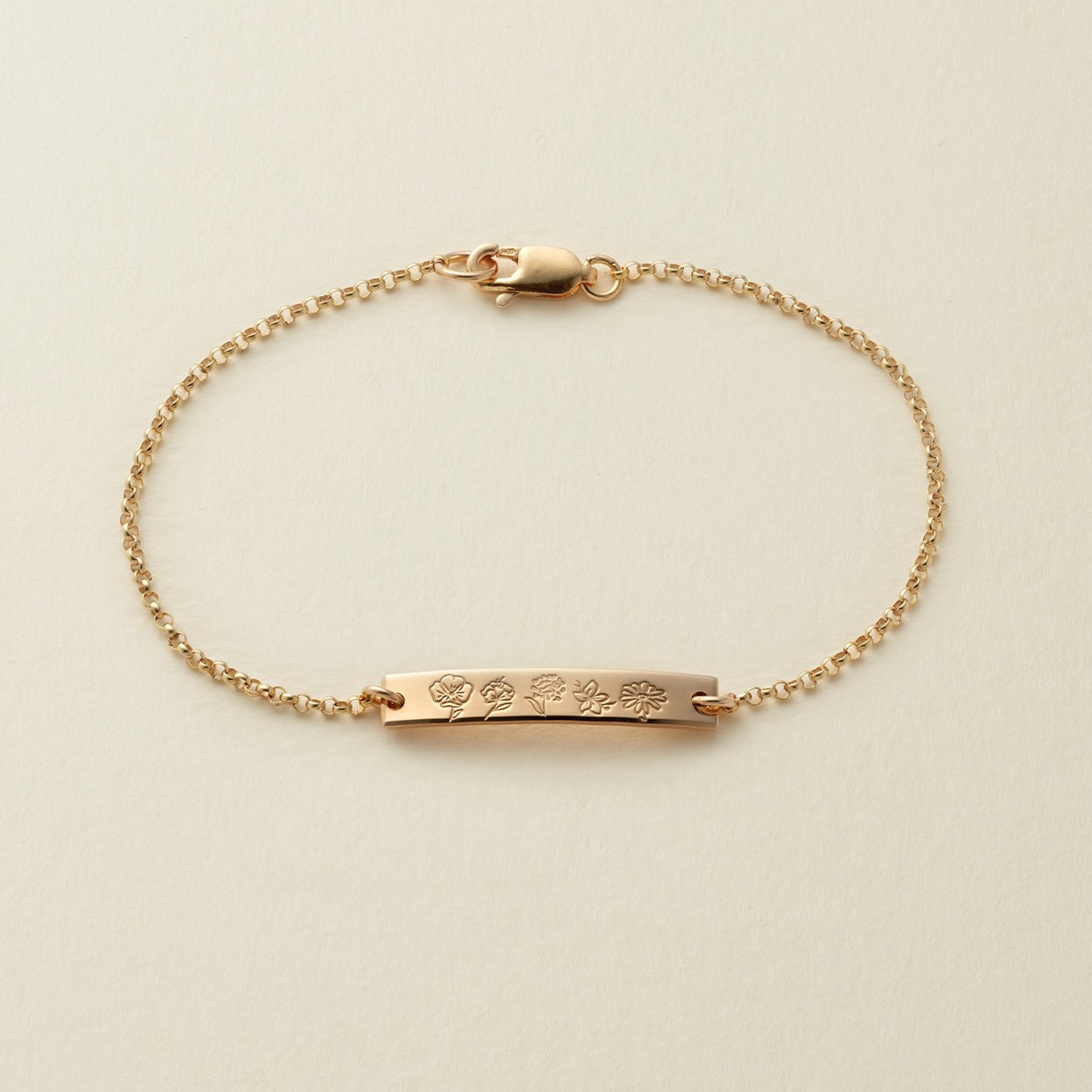 Mini Bar Birth Flower Bracelet | Made by Mary (US)