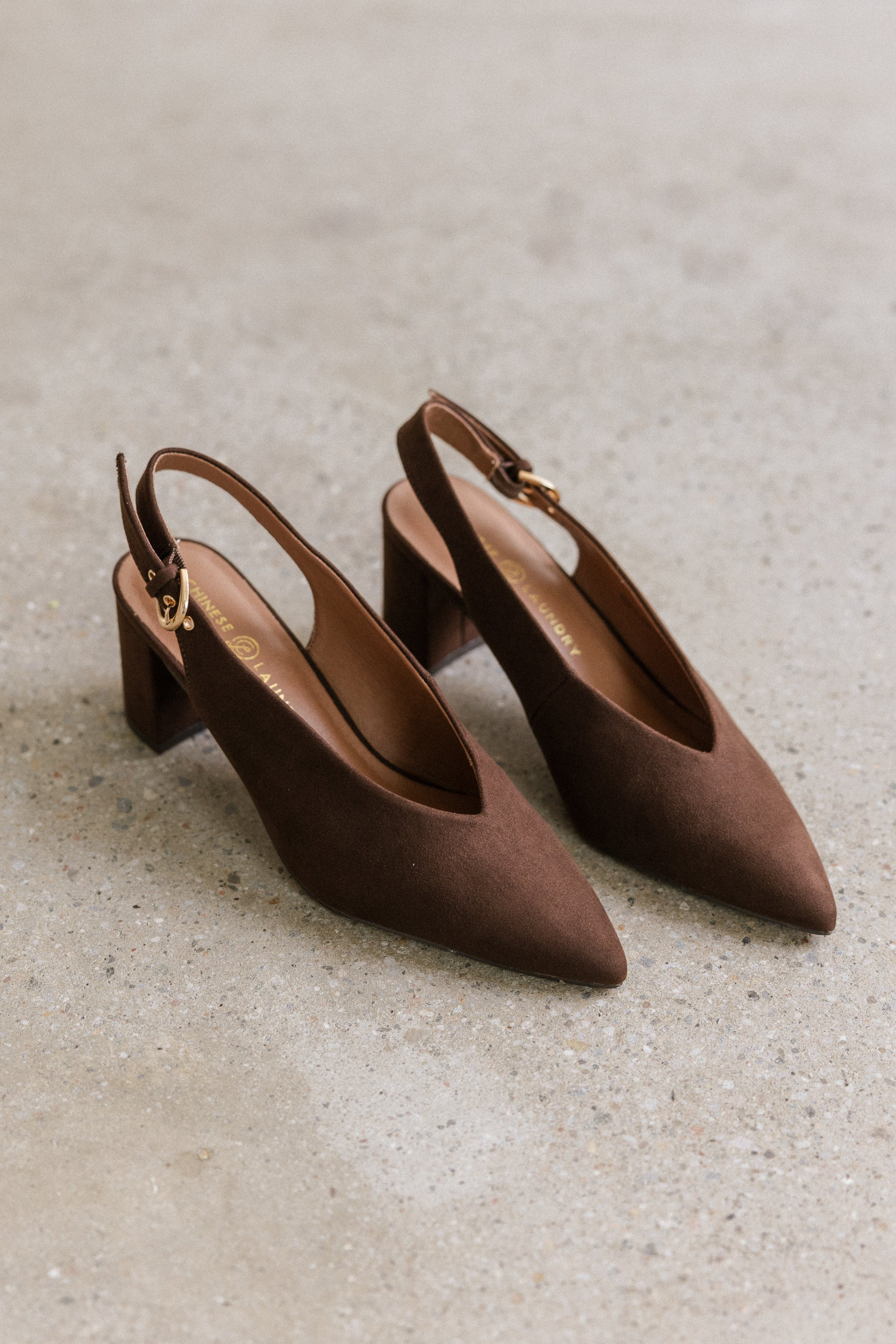 Candice Slingback Heels in Dark Brown | Böhme US