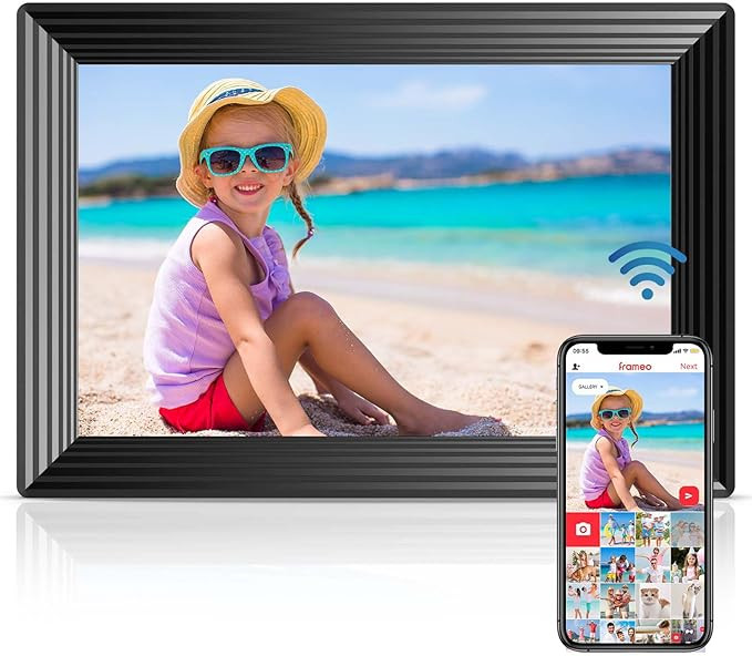 Frameo 10.1" WiFi Digital Picture Frame, Smart Digital Photo Frame with 16GB Storage, 1280x800 IP... | Amazon (US)