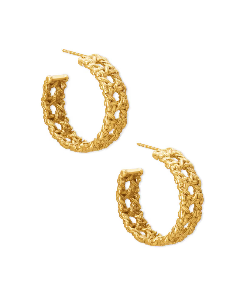Natalie Vintage Gold Hoop Earrings in Vintage Gold | Kendra Scott