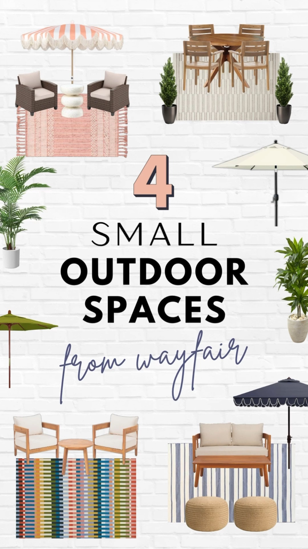 #ad  Spring is coming, it’s time for a patio refresh! Wayfair has everything you need to refresh your outdoor space. Shop these 4 small outdoor space ideas from my IG reel here 🌴☀️

#wayfair #wayfairpartner #wishyouwerehere #outdoor @wayfair #spring #summer #patio #porch #patiorefresh #patiomakeover #porchrefresh #porchmakeover 

#LTKSeasonal #LTKSpringSale #LTKHome