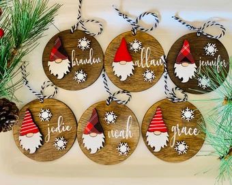 Stocking Name Tags/3d Wood Name Tags/christmas | Etsy | Etsy (US)