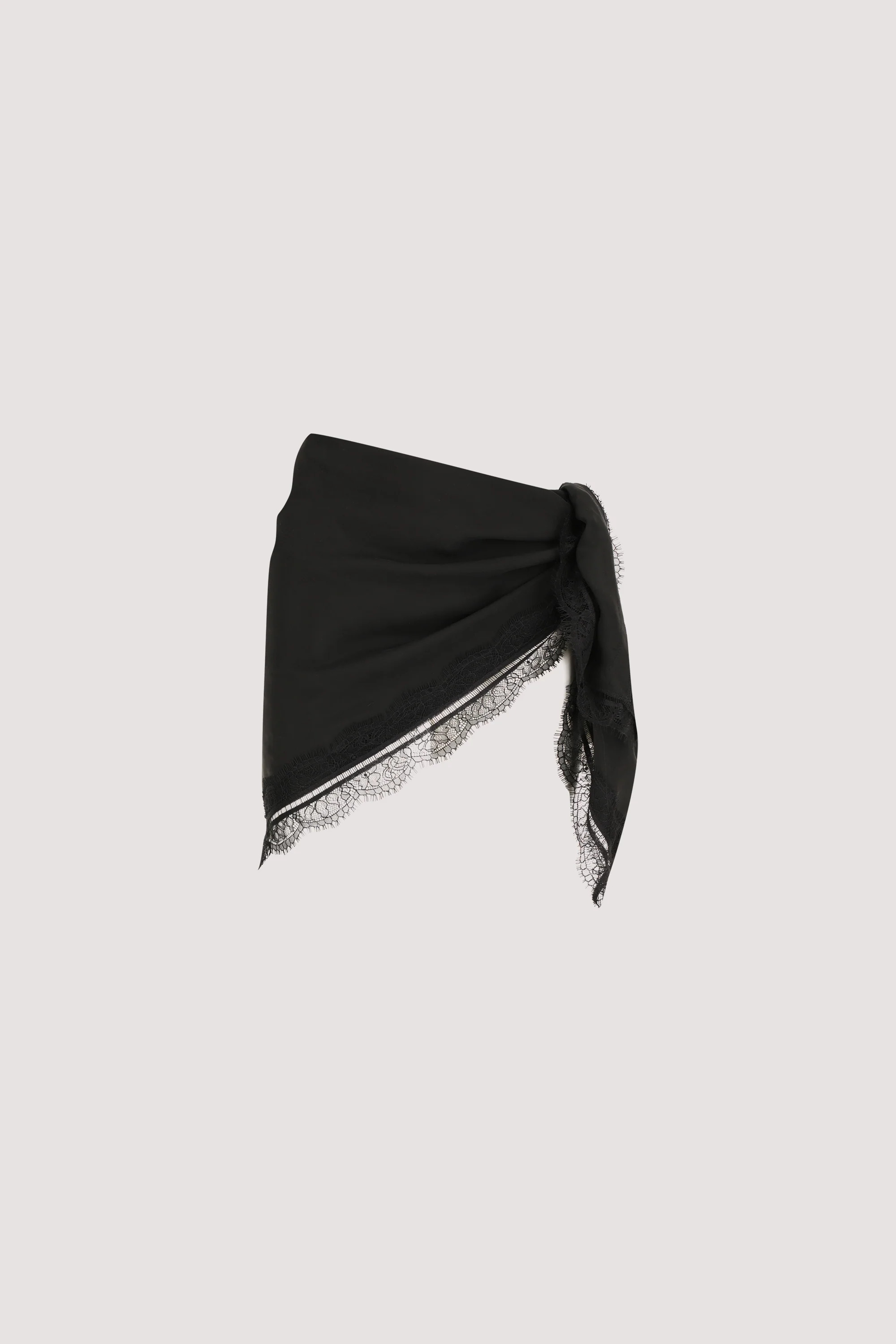 ANDREA BLACK CUPRO LACE SCARF | DISSH