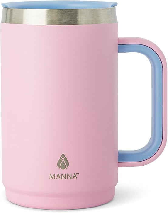 Manna Boulder Mug with Splash-proof Sliding Lid - 20 Oz - Two Tone Vivid Pink and Crocus | Amazon (US)