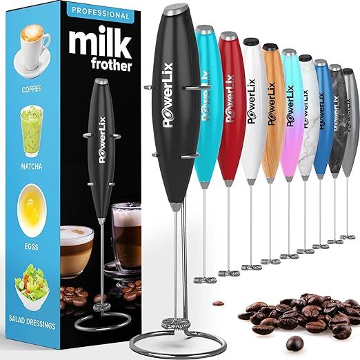 PowerLix Milk Frother Handheld Battery Operated Electric Whisk Beater Foam Maker For Coffee, Latt... | Amazon (US)