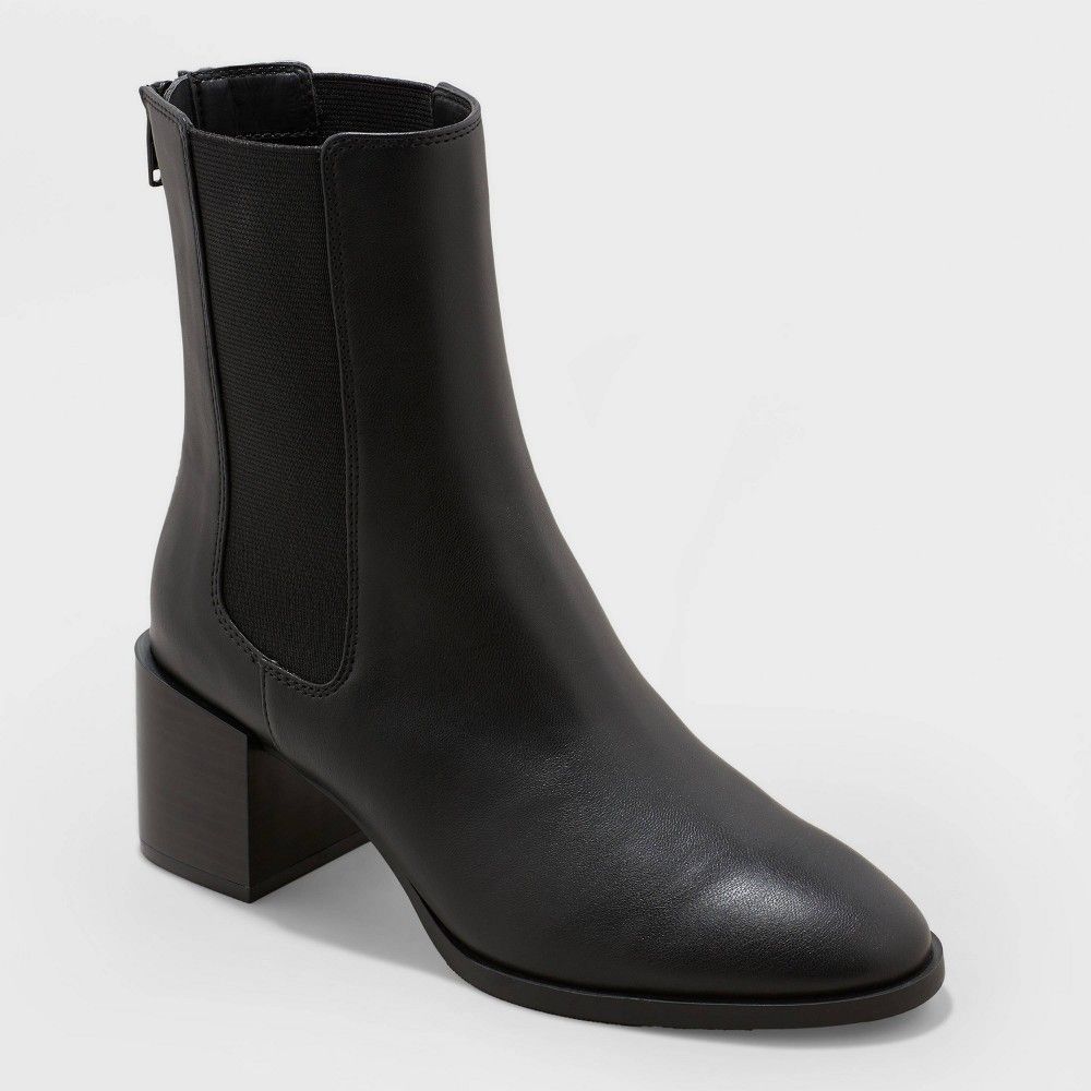 Women's Itzel Chelsea Boots - A New Day Black 7.5 | Target