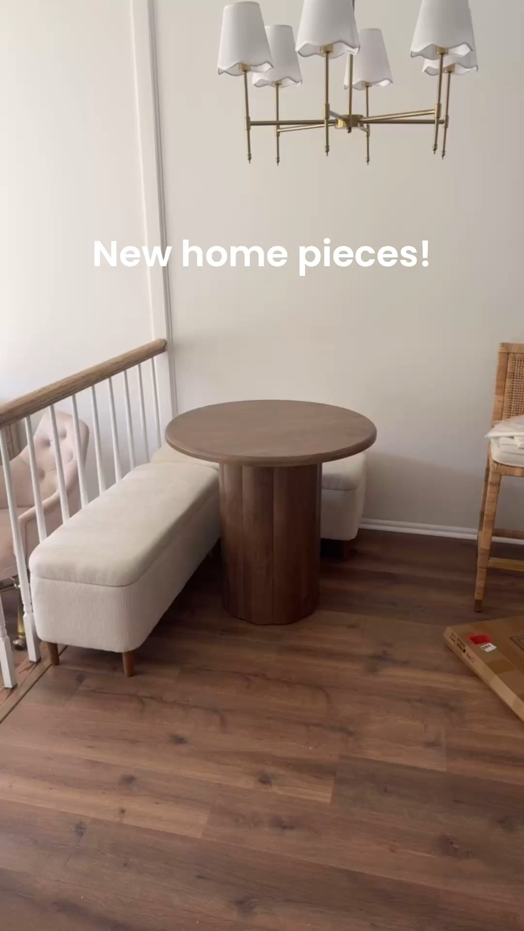 Sharing some of the new pieces for my home. This DIY banquette seating area with storage benches in an L shape and this cute little breakfast table. Also my new light fixtures for my dining room chandelier and kitchen and entry semi-flush mount lights that look like flowers almost and are so cute and pretty!

#LTKHome #LTKmomlife #LTKmorningroutine