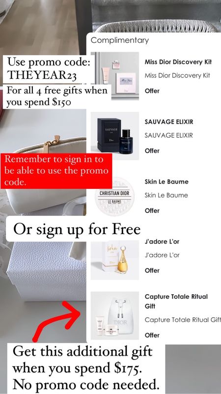 New Dior promo code! Get all these amazing gifts FREE! 

#LTKHoliday #LTKGiftGuide #LTKSeasonal