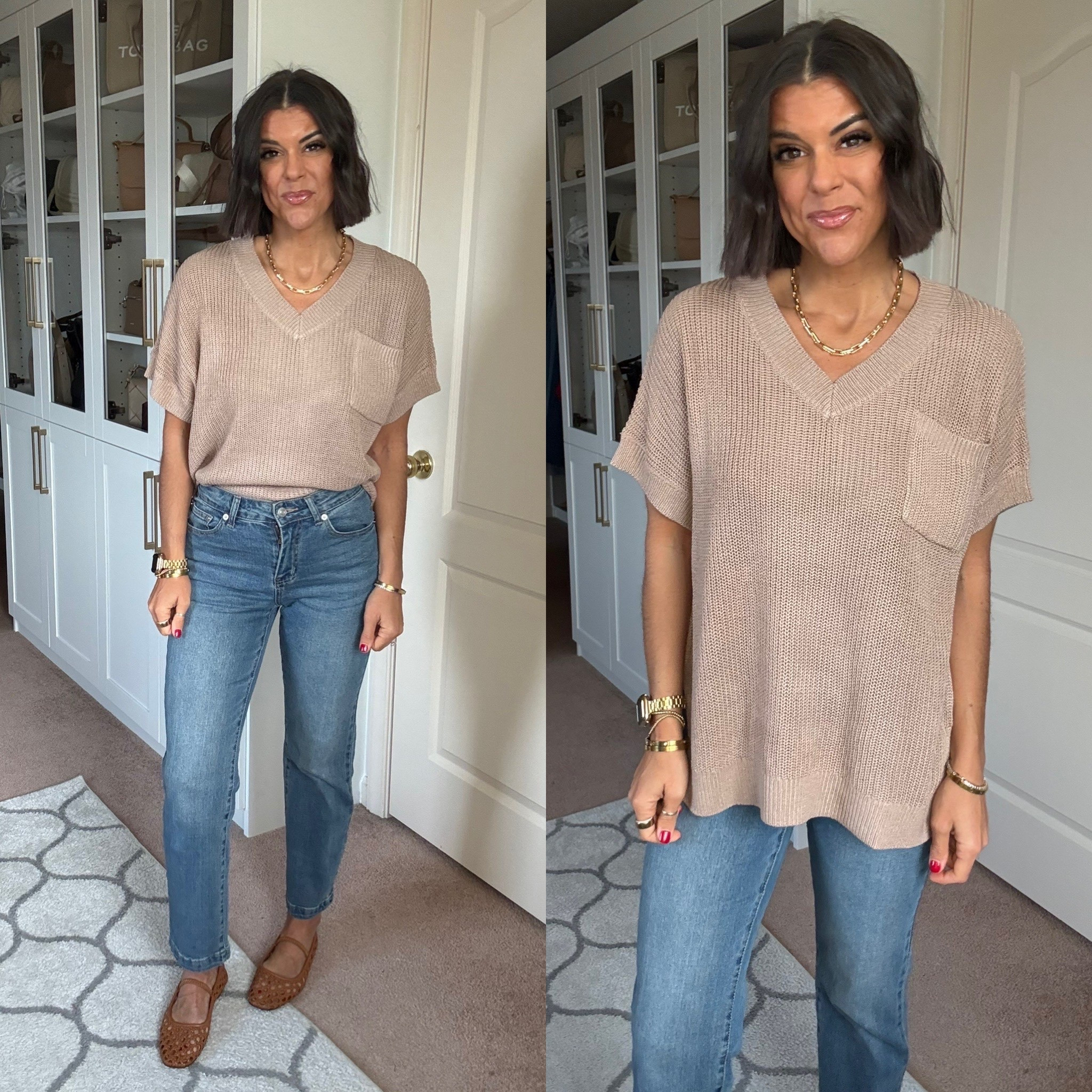 Size small in tee size 2 in jeans 

#LTKSeasonal