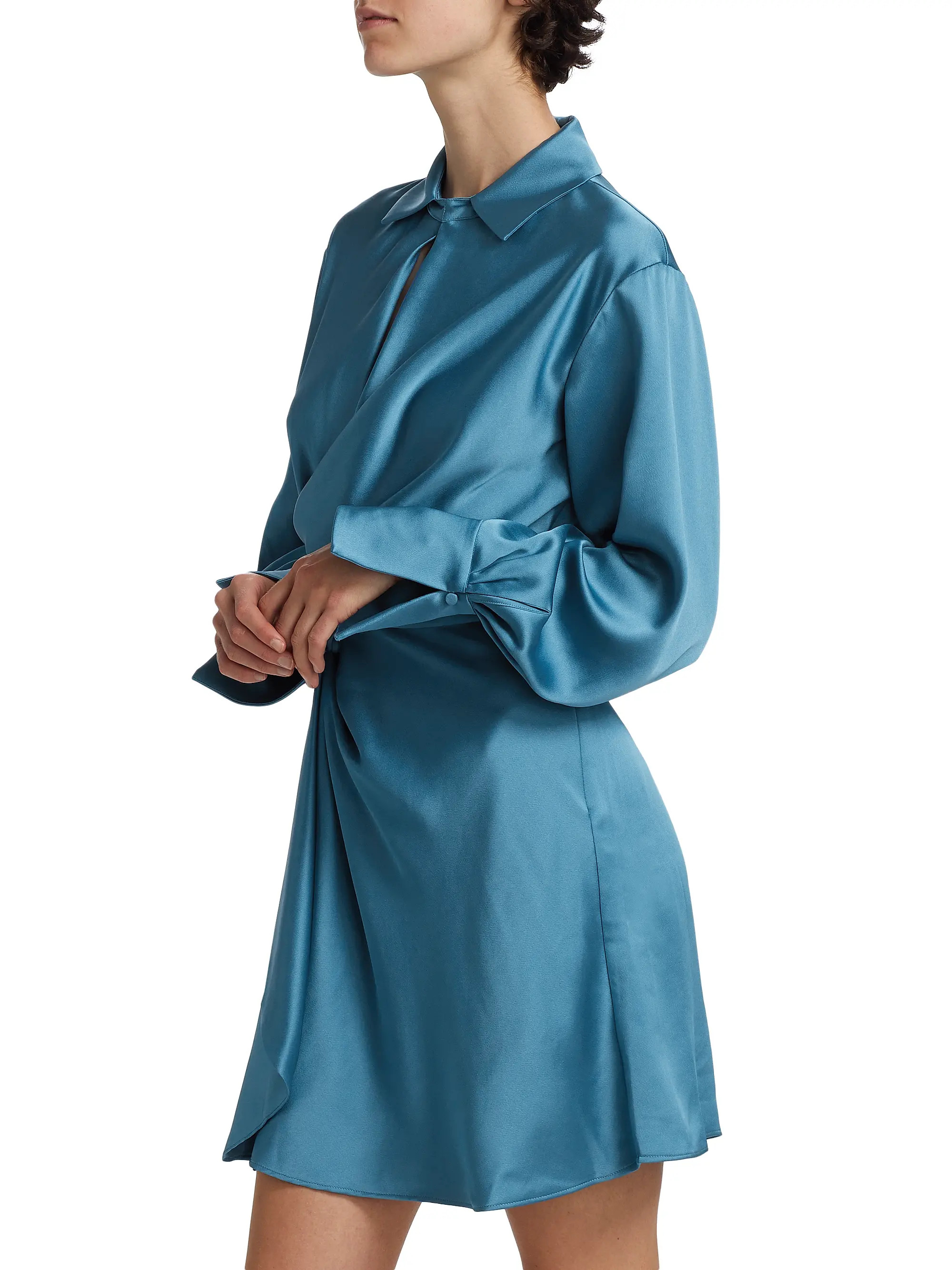 Talit Draped Satin Minidress | Saks Fifth Avenue