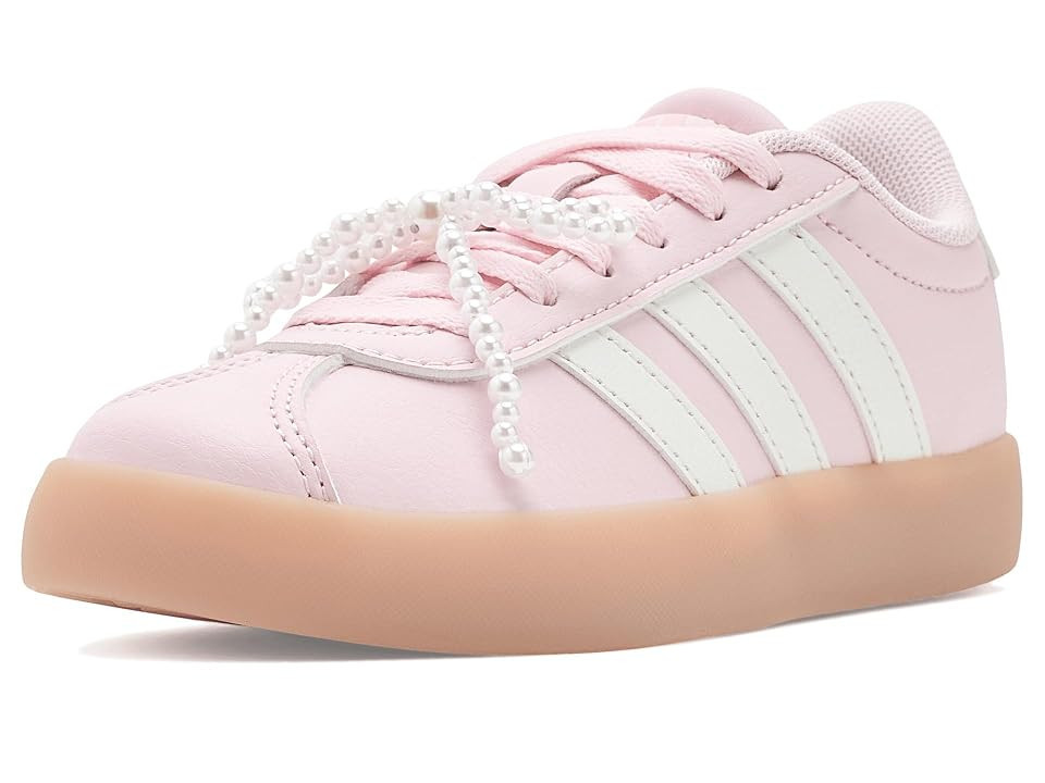 adidas Kids VL Court 3.0 Shoes (Little Kid/Big Kid) Kids Shoes Distilled Pink/White/Clear Pink: 1 Little Kid M | Zappos.com