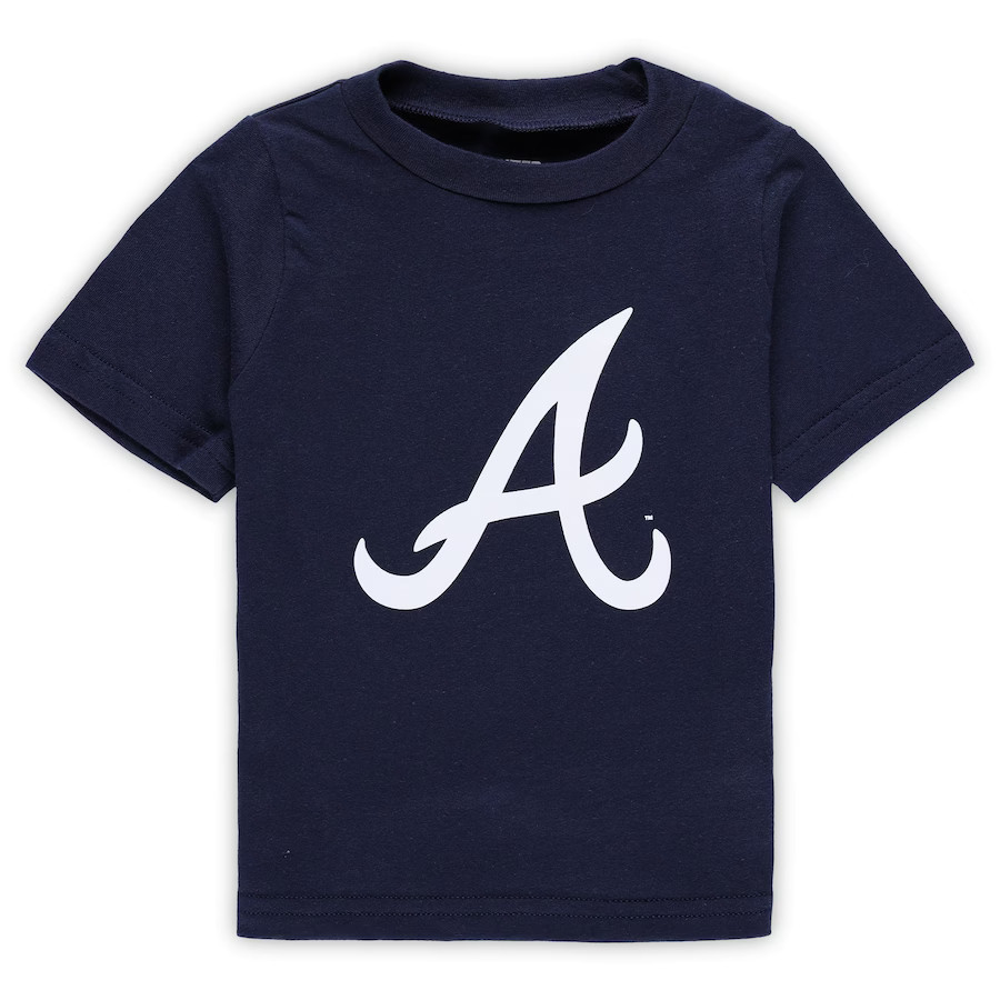 Atlanta Braves Infant Team Crew Primary Logo T-Shirt - Navy | Fanatics