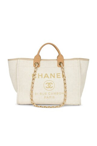 Chanel Medium Deauville Tote Bag in Beige | FWRD 
