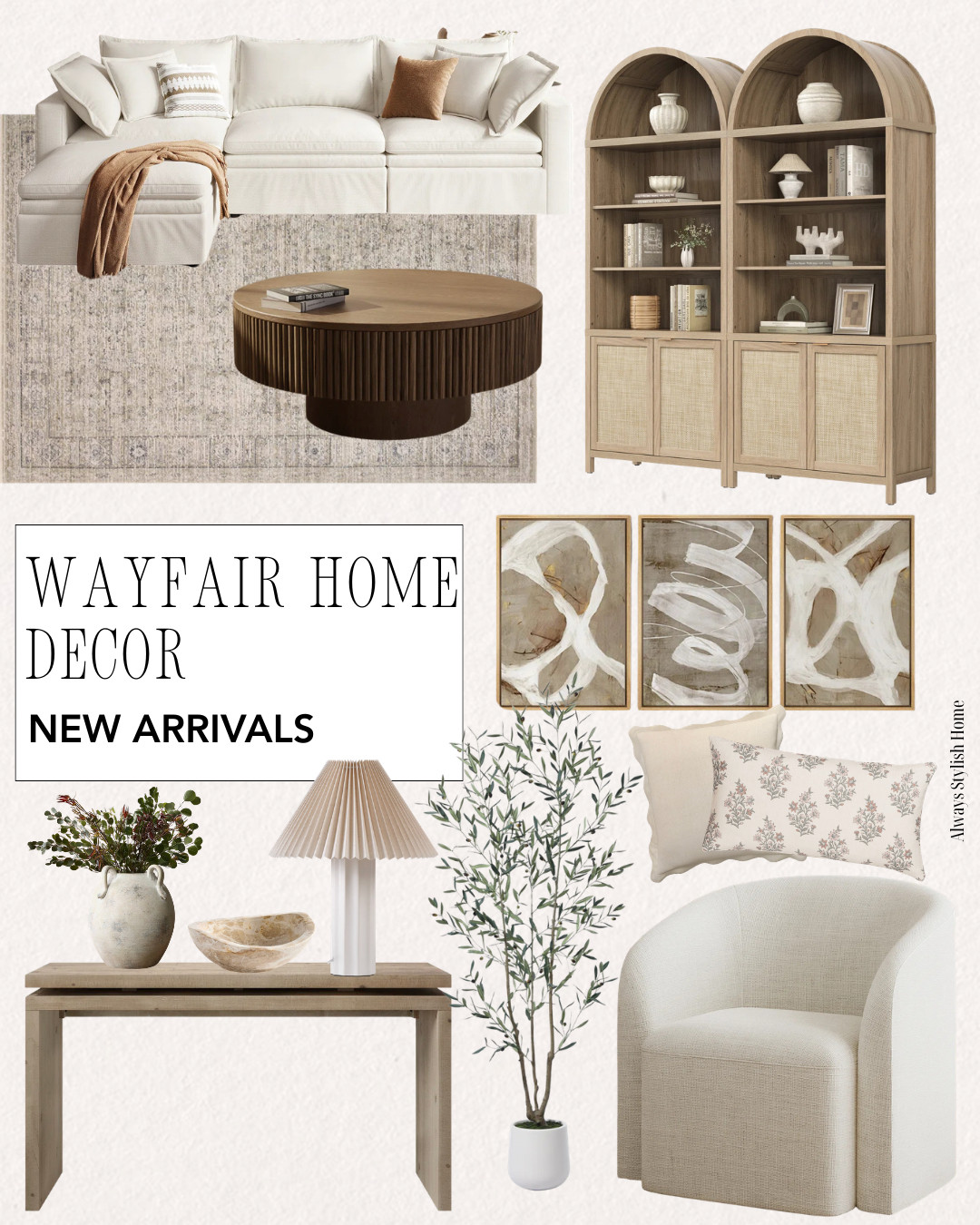 wayfair home decor, wayfair new arrivals, @wayfair home finds, neutral home decor, wayfair style, wayfair finds for your home and living room, wayfair console table, accent chair, home decor accents 

 #LTKSeasonal #LTKHome